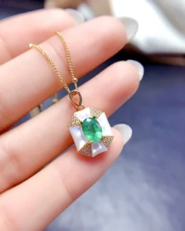 Natural Emerald Classic Jewelry Set