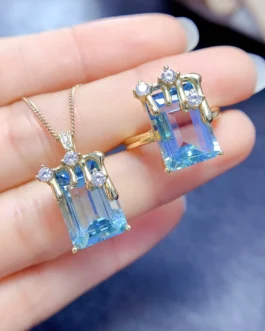 Natural Topaz Delicate Jewelry Set