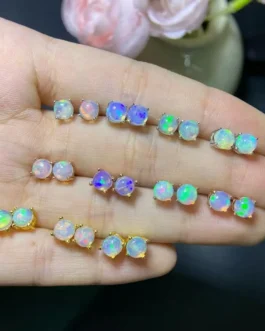 Natural Opal Tiny Stud Earrings