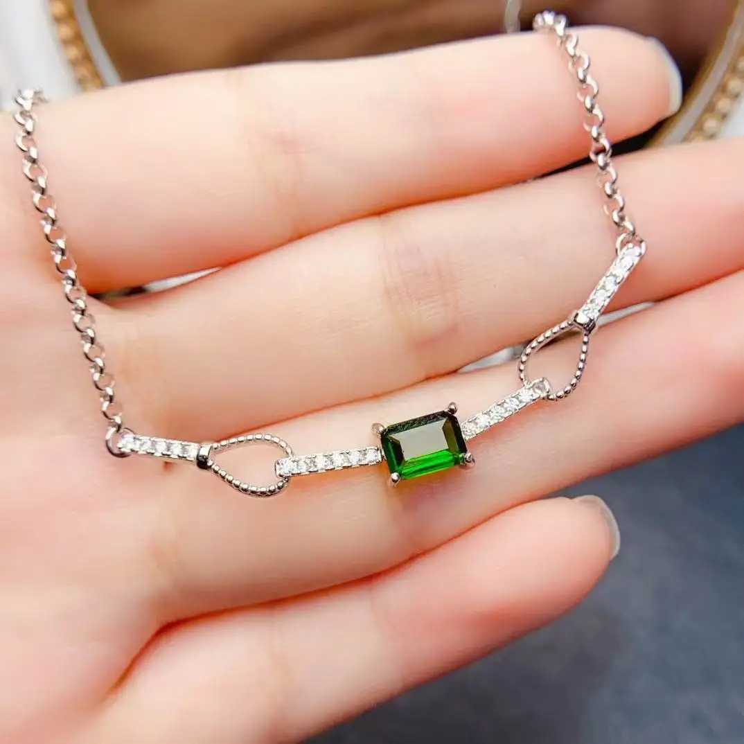 Natural Diopside Dainty Bracelet - view 1