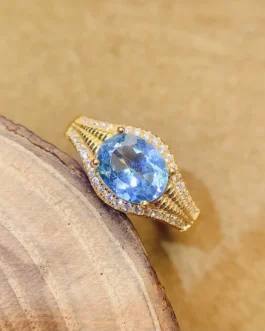 Natural Swiss Topaz Heart Ring