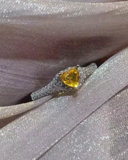 Natural Sapphire Heart Cut Ring