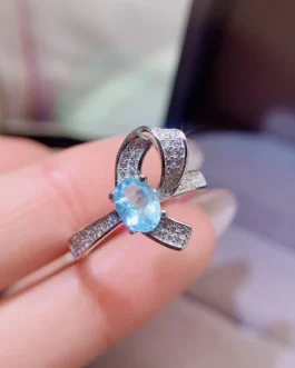 Natural Apatite Vintage Halo Ring
