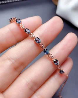 Natural London Blue Topaz Bracelet