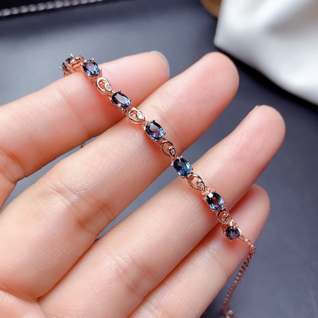 Natural London Blue Topaz Bracelet - view 1