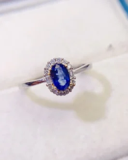 Natural Sapphire Classic Halo Ring