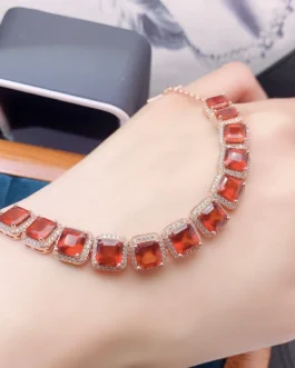 Natural Garnet Delicate Bracelet