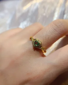 Natural Sapphire Heart Band Ring