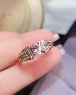 Natural Morganite Vintage Oval Ring
