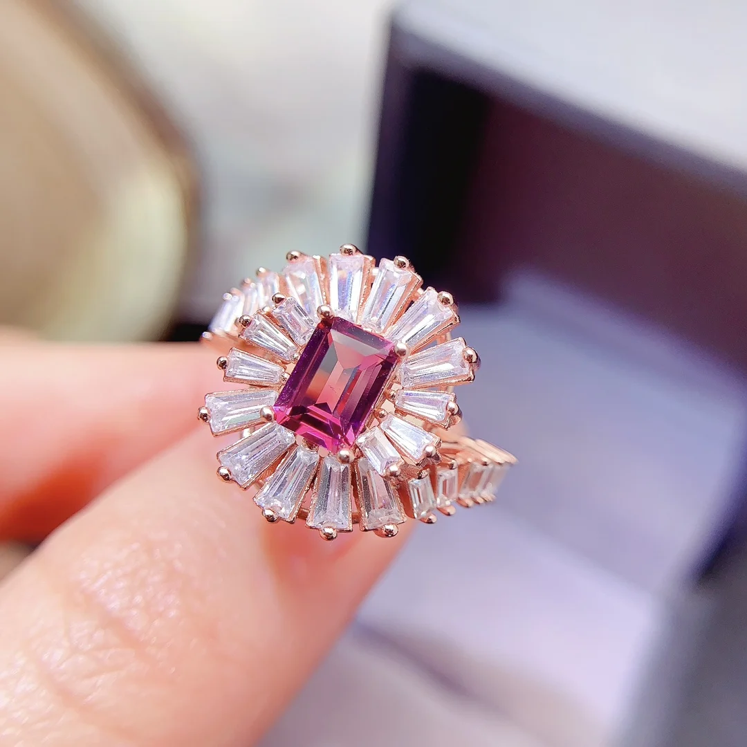 Natural Pyrope Garnet Ballerina Ring - view 1