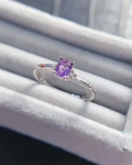 Natural Gemstone Pear Accent Ring