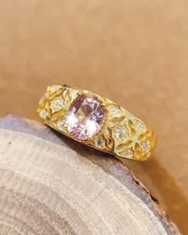 Natural Morganite Bold Oval Ring