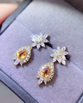 Natural Sapphire Court Stud Earrings