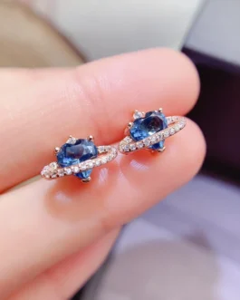 Natural Topaz Heart Earrings
