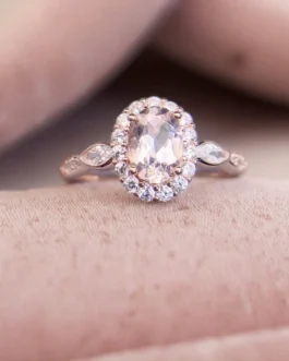 Natural Morganite Classic Band Ring