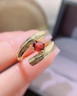 Natural Spinel Engagement Band Ring