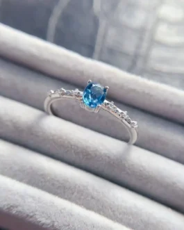 Natural Topaz Garnet Oval Ring