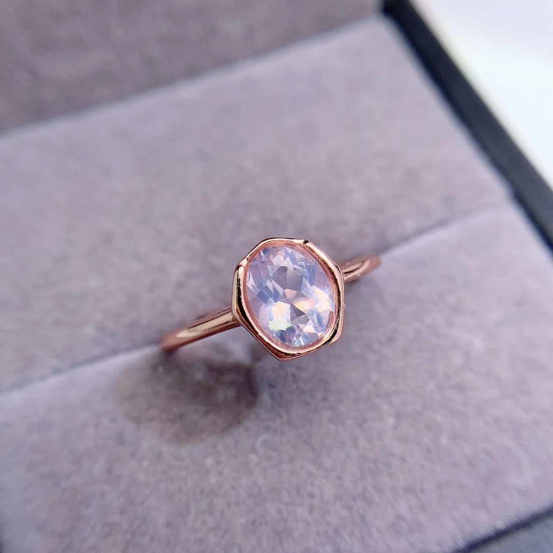 Natural Lavender Gold Plated Ring - view 4