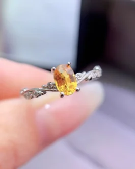 Natural Yellow Sapphire Bold Ring