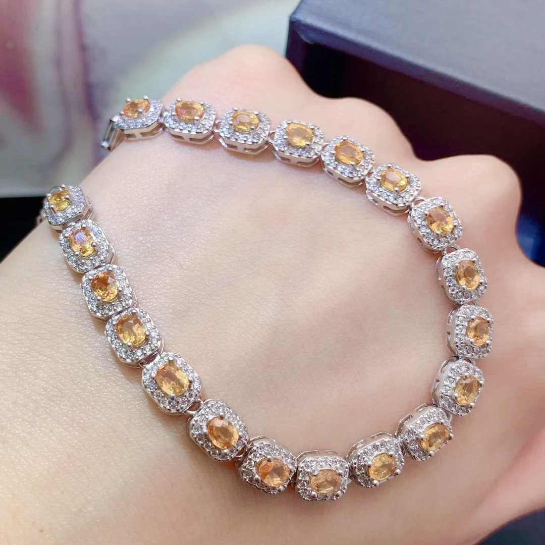 Natural Sapphire Dainty Bracelet - view 1