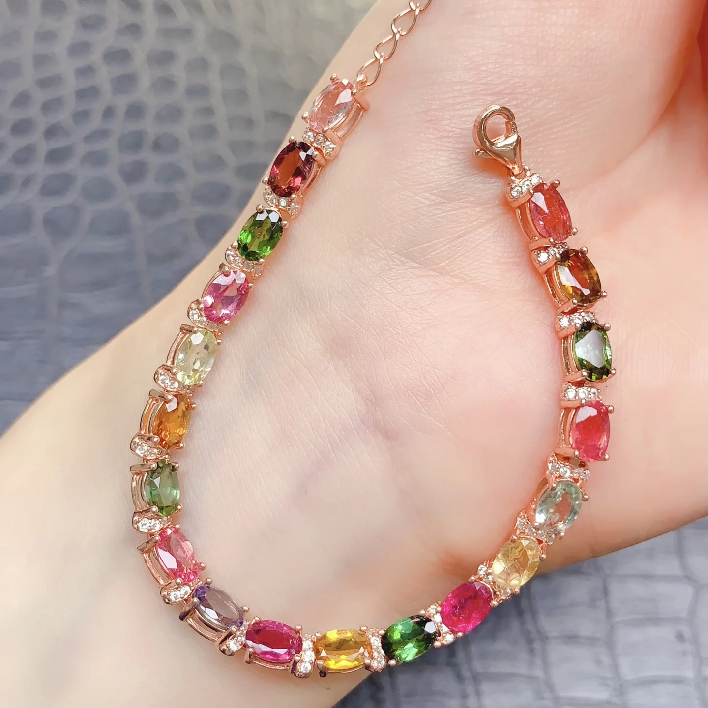 Natural Tourmaline Luxury Bracelet - view 1