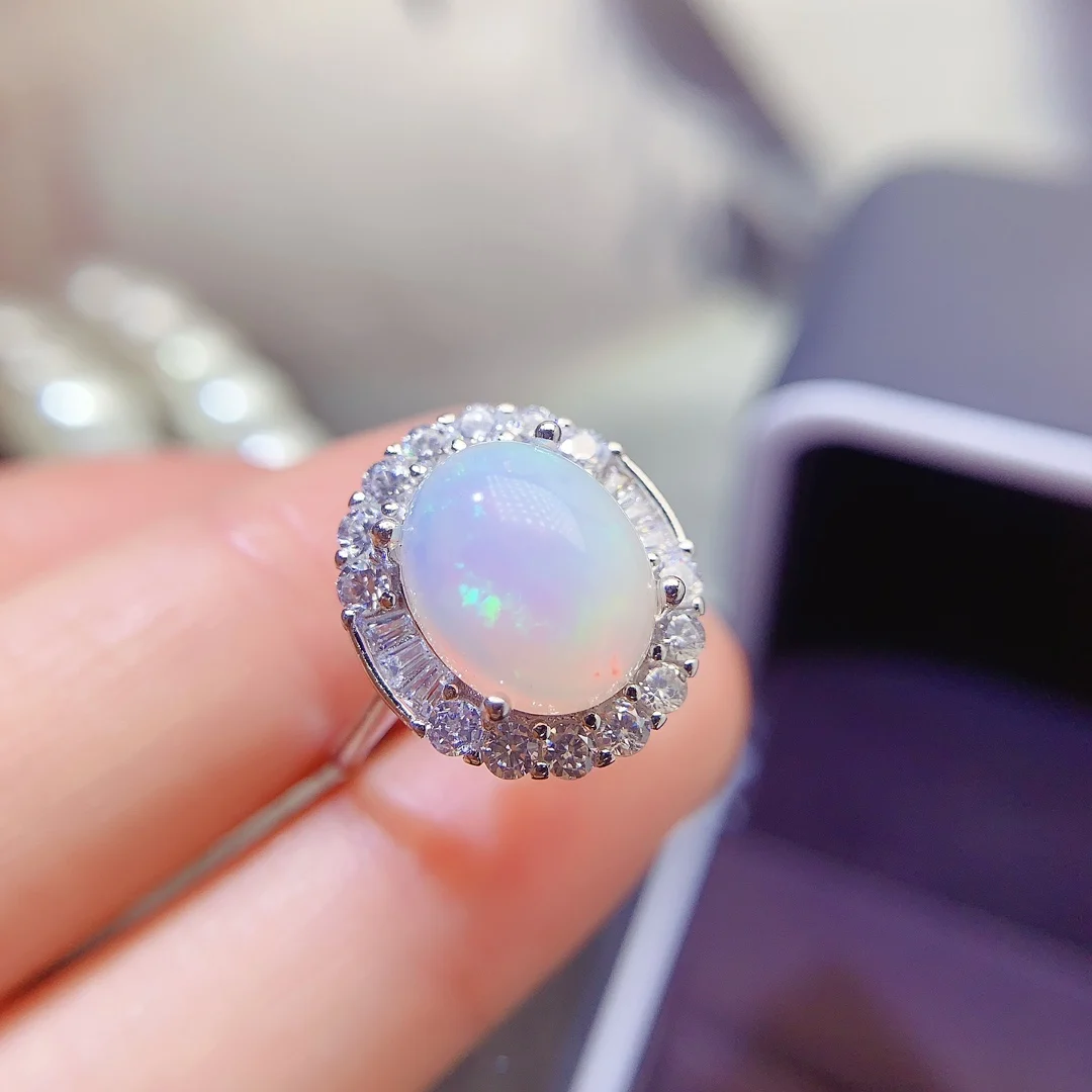 Natural Opal Large Oval Ring - view 1