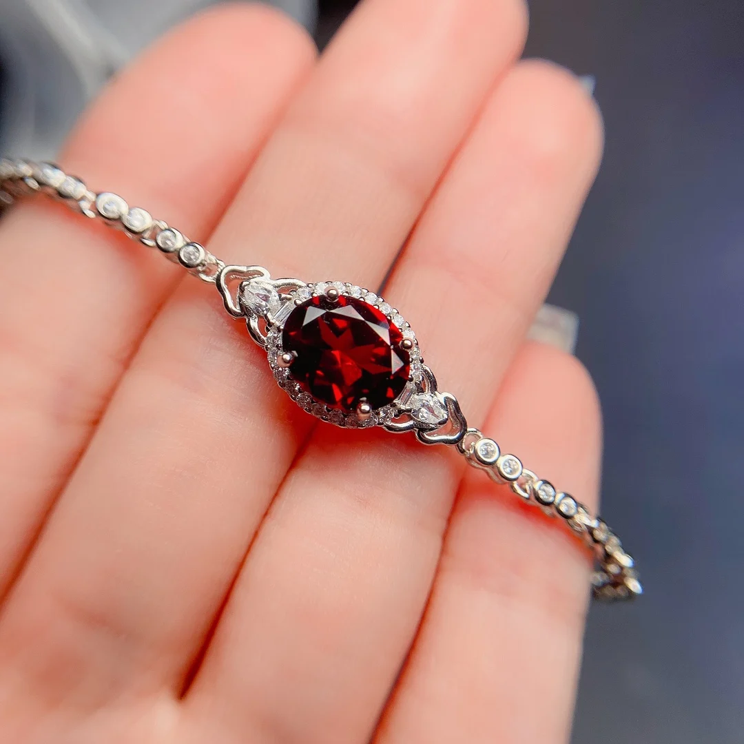 Natural Garnet Strand Bracelet - view 1