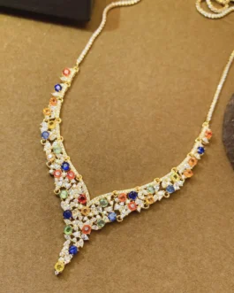 Natural Sapphire Bib Pendant Necklace