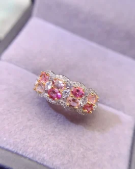 Natural Tourmaline Gold Oval Ring