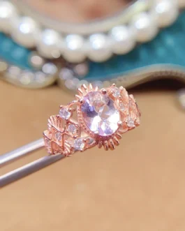 Natural Morganite Rose Gold Ring