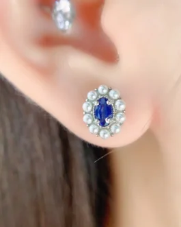 Natural Sapphire Nova Stud Earrings