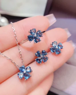 Natural Topaz Dainty Jewelry Set