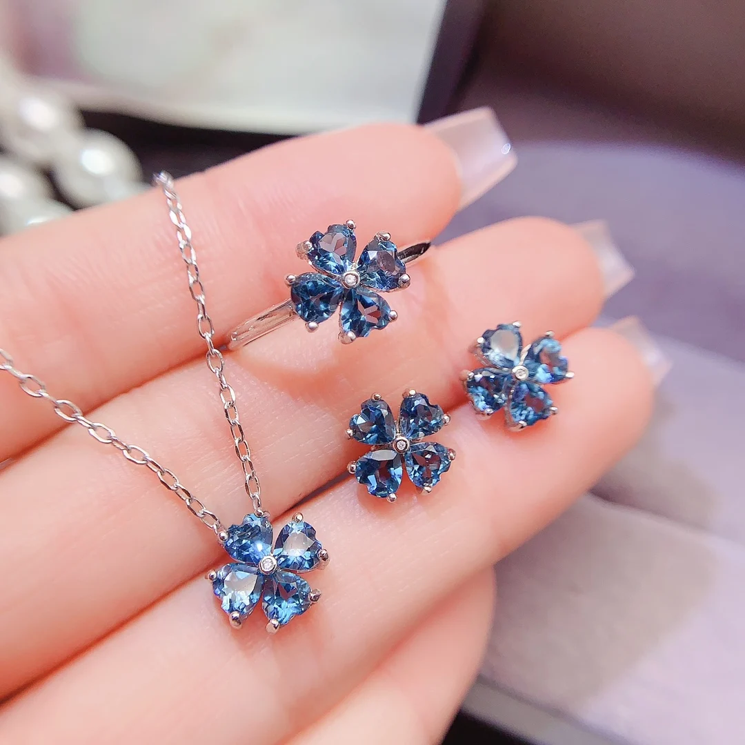 Natural Topaz Dainty Jewelry Set - view 1