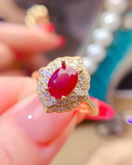 Double Halo Oval Ring