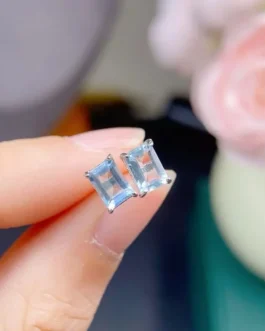 Natural Topaz Cocktail Stud Earrings