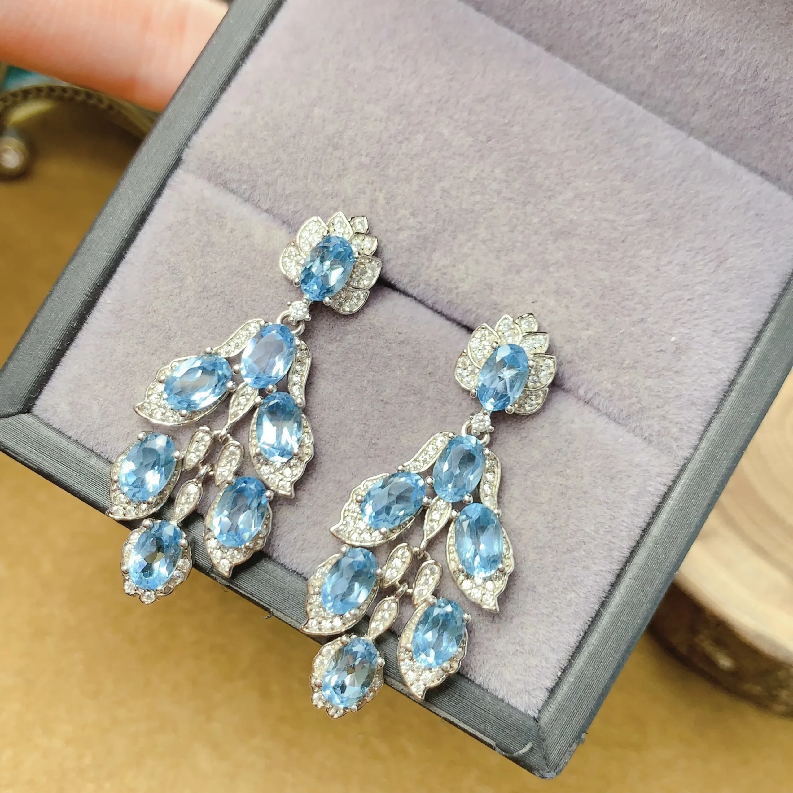 Natural Topaz Luxe Earrings - view 1