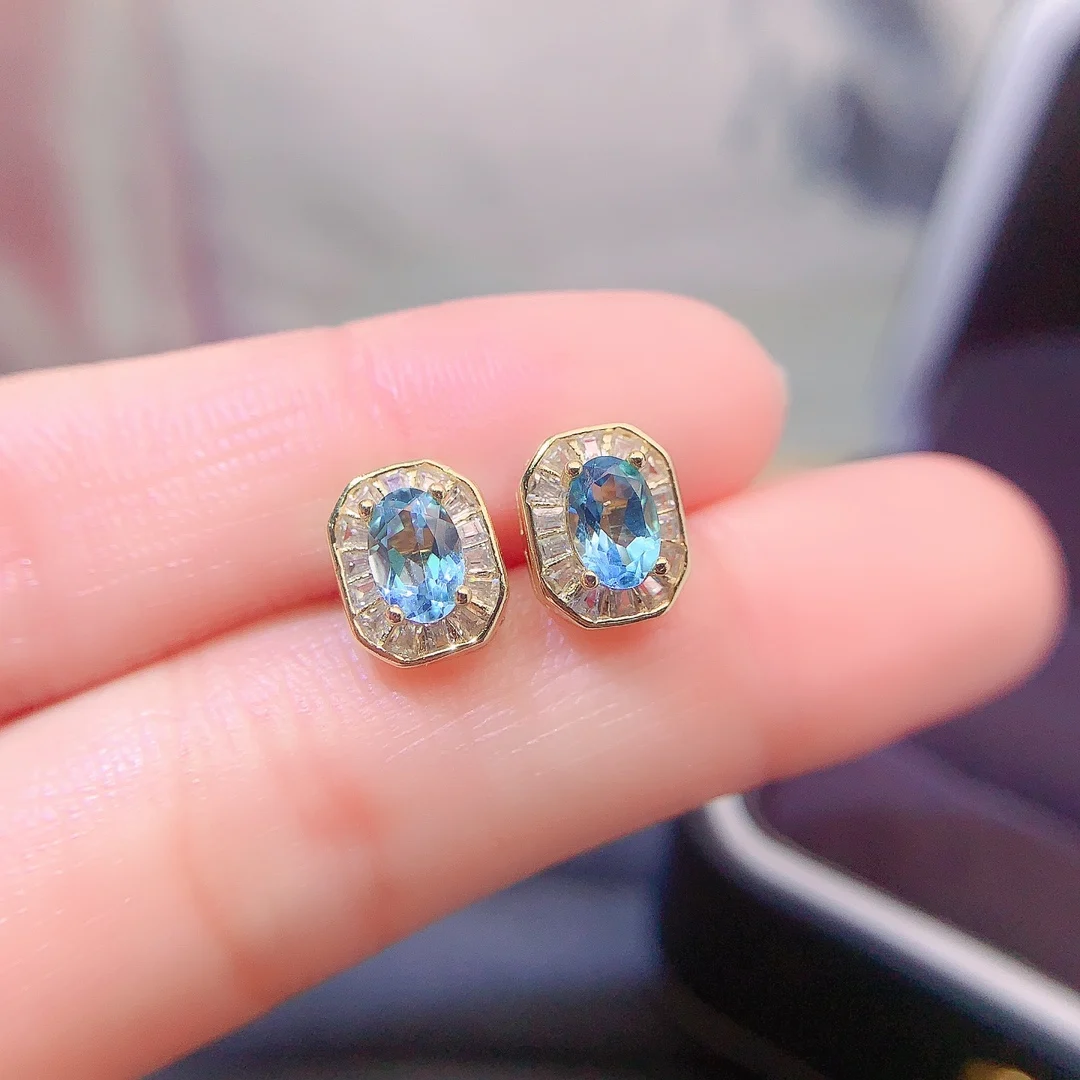 Natural Topaz Glow Stud Earrings - view 1