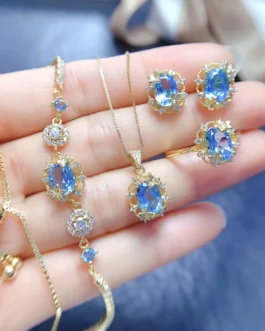 Natural Topaz Luxury Jewelry Set