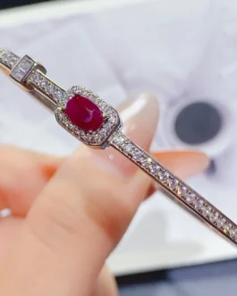 Natural Ruby Luxury Bangle