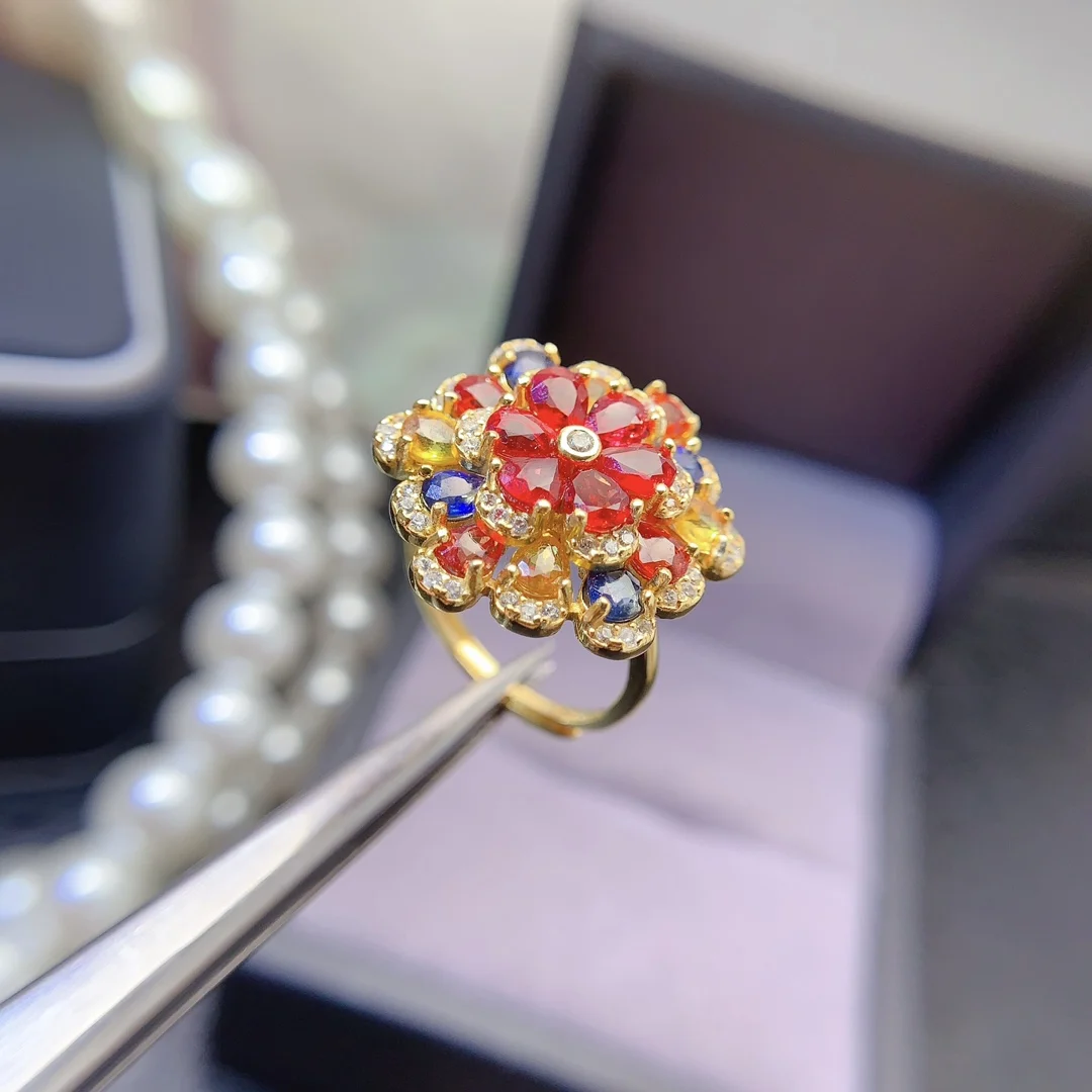 Natural Fancy Sapphire Wedding Ring - view 4