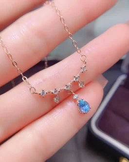 Natural Topaz Pear Drop Pendant