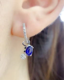 Natural Sapphire Glow Stud Earrings