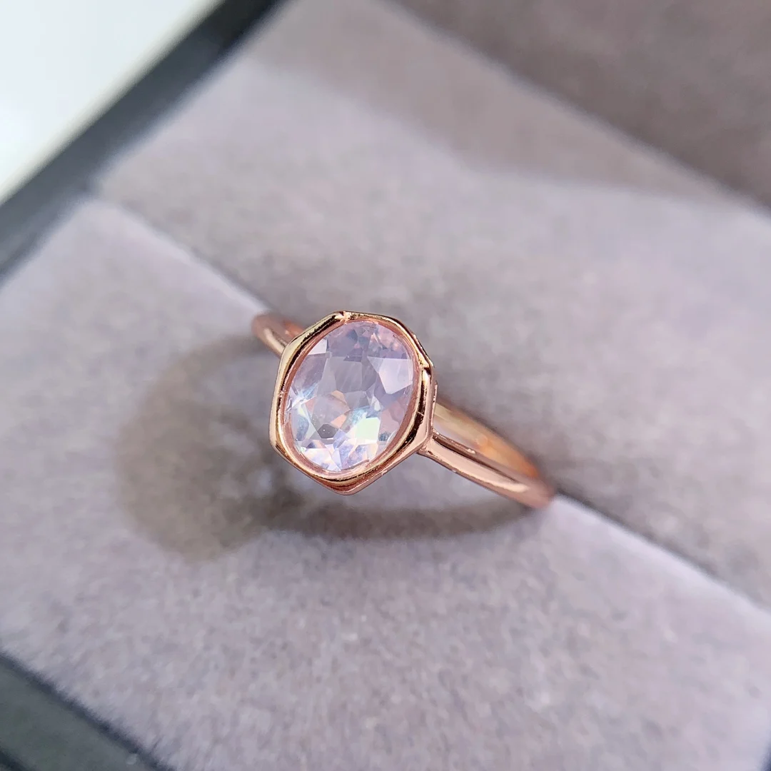 Natural Lavender Gold Plated Ring - view 2