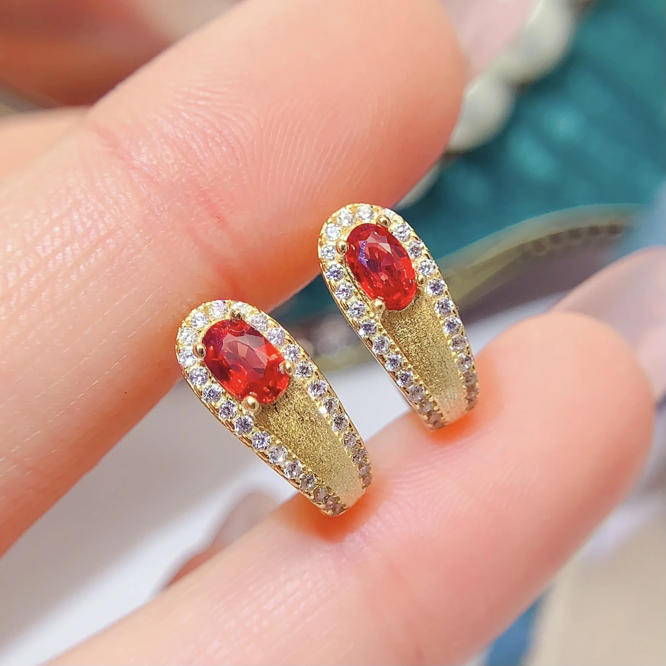 Natural Sapphire Earrings - view 1