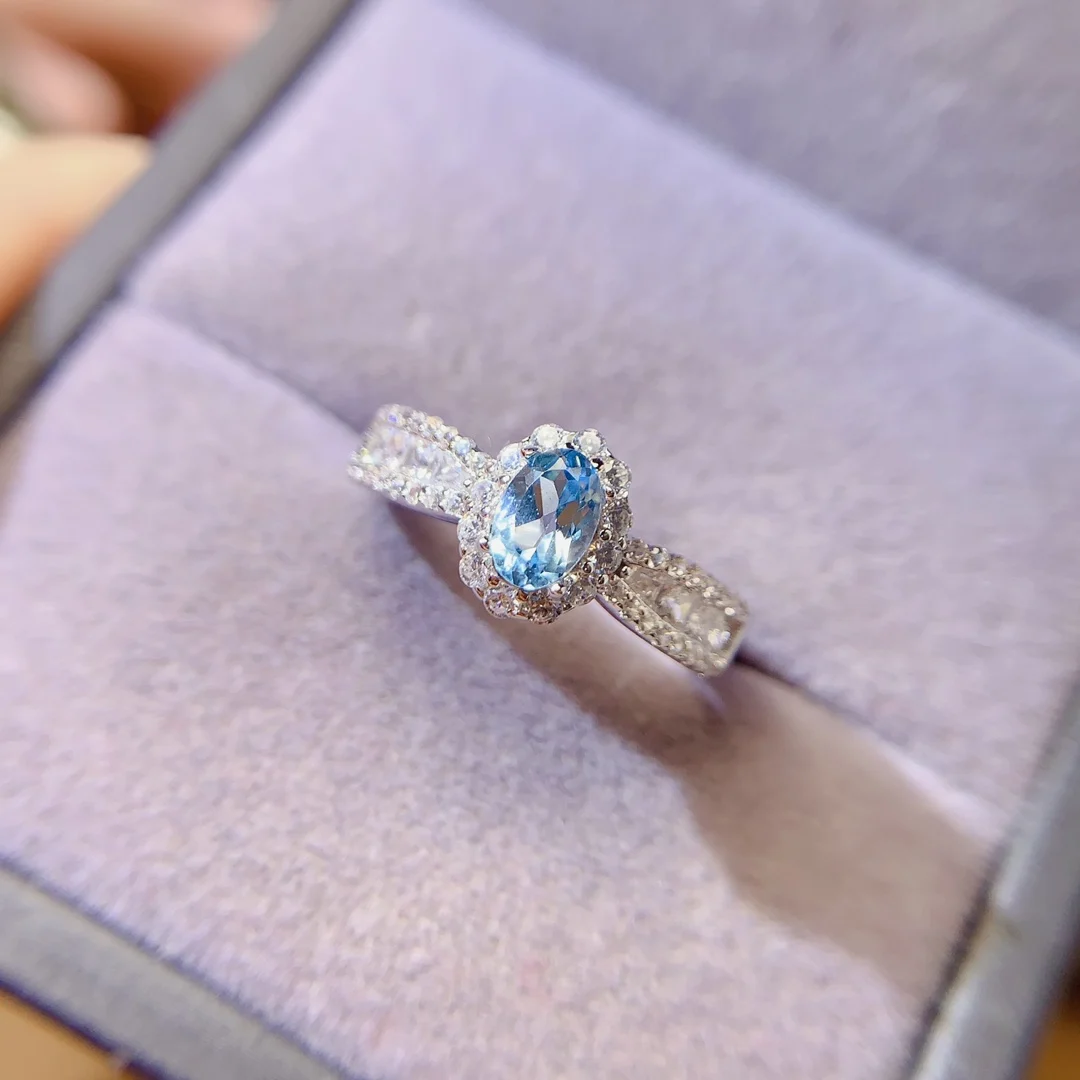 Natural Topaz Pavé Band Ring - view 3