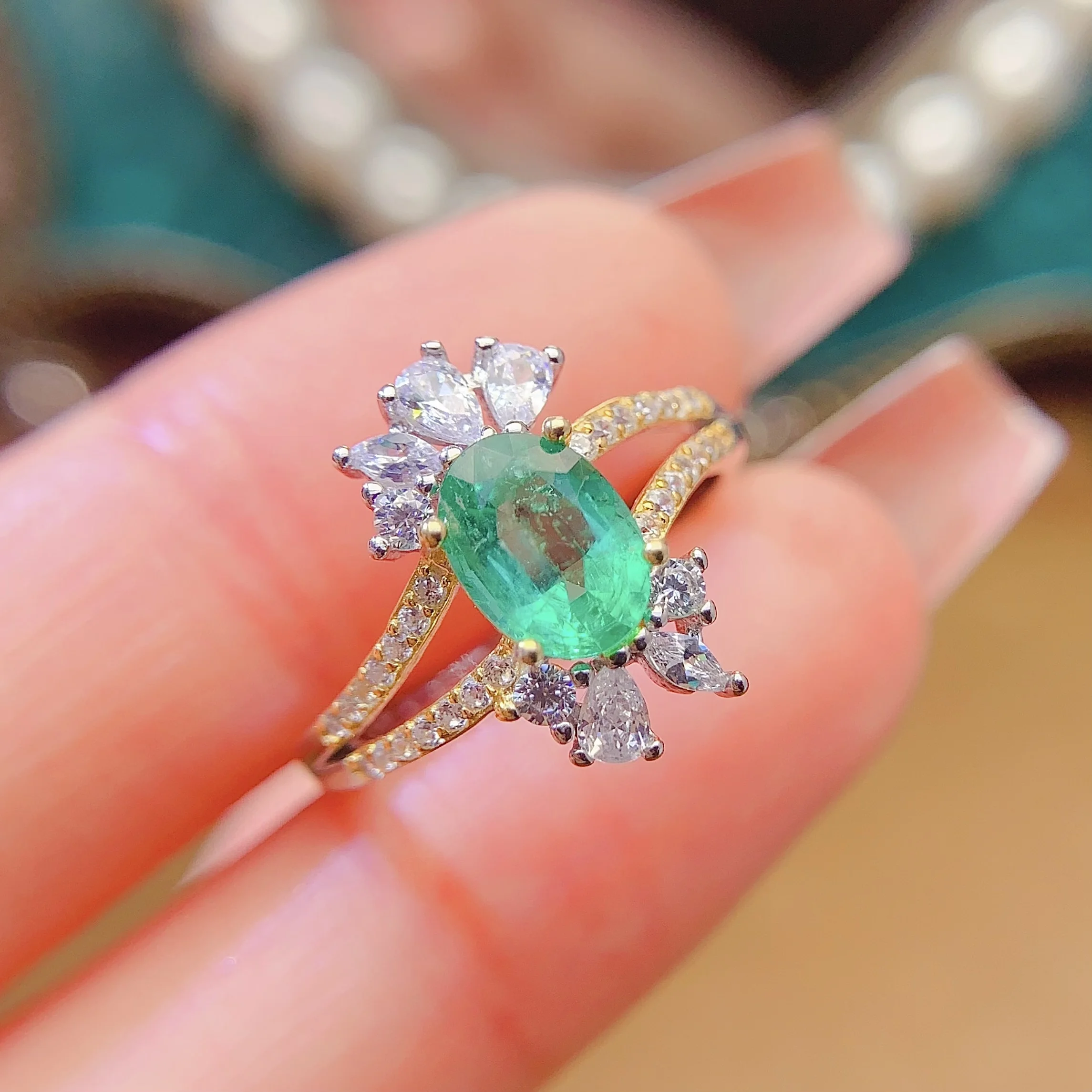 Gothic Oval Gemstone Ring - view 1