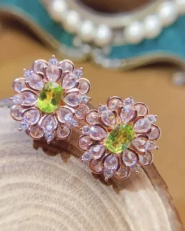 Natural Peridot Sophisticated Jewelry Set