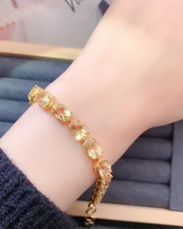 Natural Citrine Elegant Bracelet