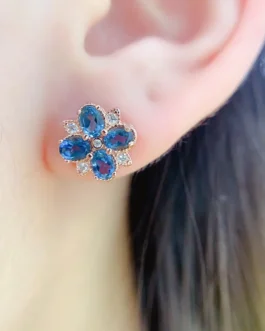 Natural Topaz Vintage Stud Earrings