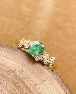 Triple Accent Oval Ring